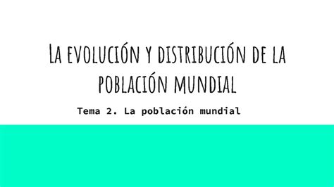 Solution Tema Apt I La Evoluci N Y Distribuci N De La Poblaci N