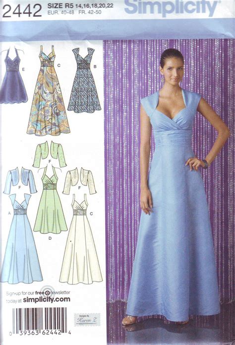 Women S UNCUT Special Occasion Dress Pattern By Simplicity Etsy