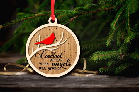 Christmas Cardinal Ornament Laser Cut Graphic By Afarts · Creative Fabrica