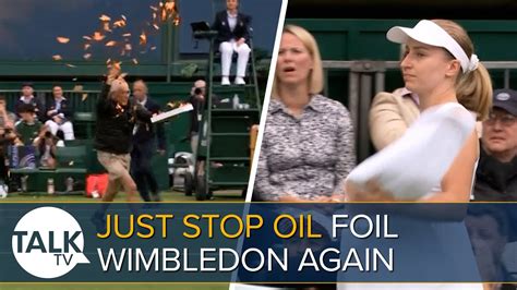 Just Stop Oil Disrupt Wimbledon Again Youtube