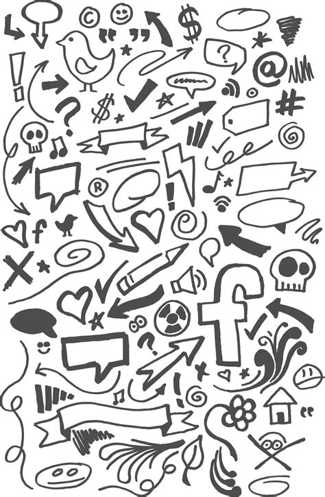 Garabatos A Mano Alzada En Vector Vector Hand Doodles Tipos De