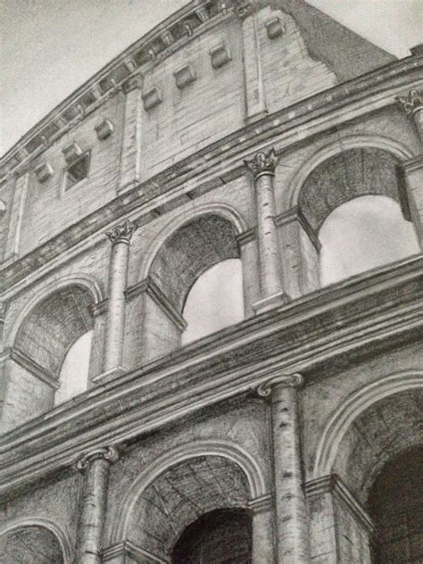 Colosseum - pencil drawing - Dreams of an Architect