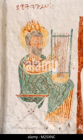 King David Playing The Lyre Stock Photo Alamy