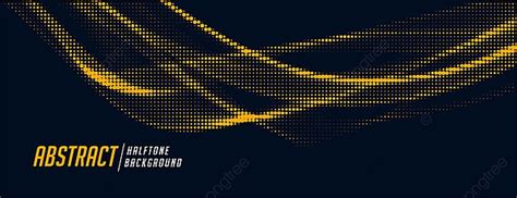 Abstract Sports Banner With Wavy Yellow Halftone Effect Background