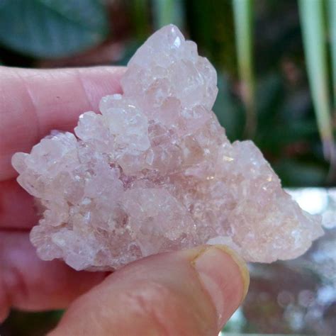 This Exquisite Inches Long Crystallized Druzy Rose Quartz Cluster