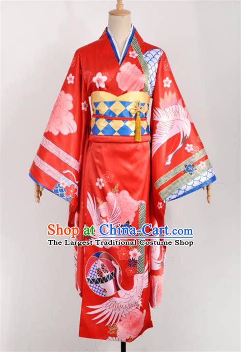 Traditional Japanese Geisha Costume Complete Set