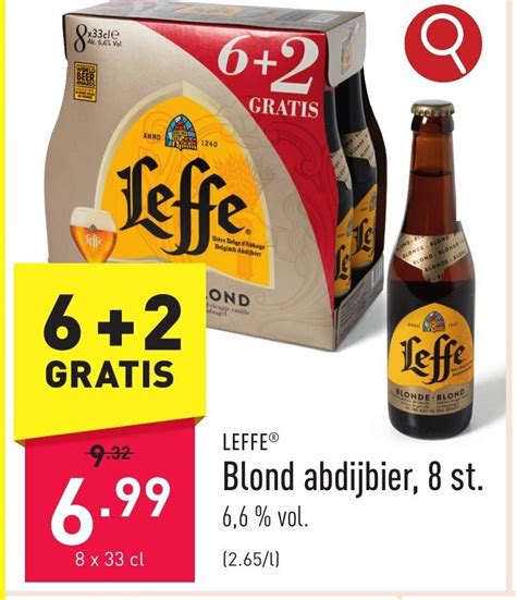 Leffe Blond Abdijbier St X Cl Gratis Promotie Bij Aldi