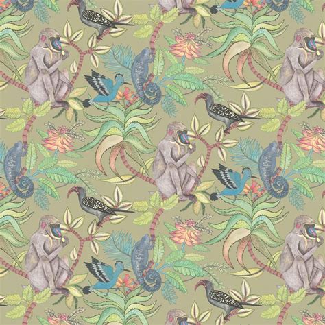 Savuti By Cole Son Khaki Multi Wallpaper Wallpaper Direct