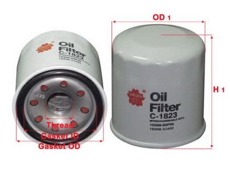 1520865F1B,NISSA 15208-65F1B Oil Filter for NISSA