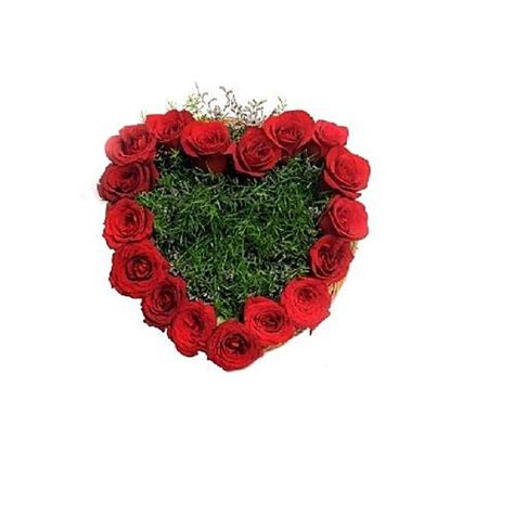 Buy FERNS N PETALS Flower Bouquet Heart Shape Roses Online At Best