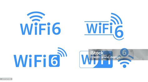 Wifi 6 Icon Wifi6 Technology New Generation Telecommunications Network ...