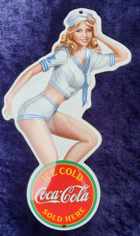 Us Pin Up Girl Coca Cola Emaille Plaat Metaal En Emaille Catawiki