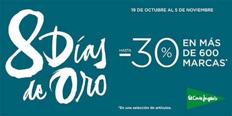 El Corte Inglés estrena sus ya clásicos 8 Días de Oro con descuentos