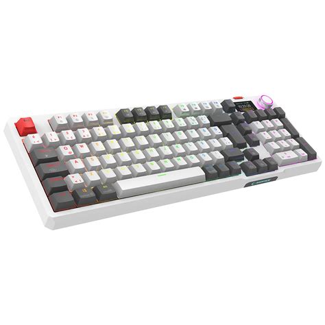 Rampage Loyal Beyaz Gri Usb Hot Swap Rgb Red Switch Mekanik Gaming Oyuncu Klavye Segment