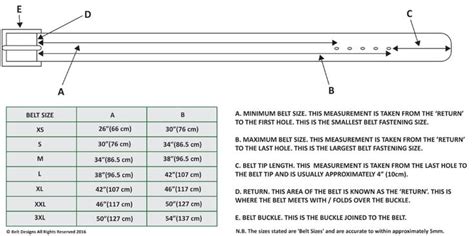 belt diagram  size guide belt designs quality leather belt