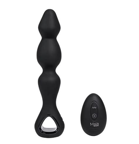 Maia Toys Hudson Rechargeable Silicone Vibrating Anal Plug Remote Control Black Walmart