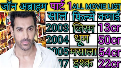 John Abraham 2003 2007 All Movie List Ll John Abraham Hit Or Flop