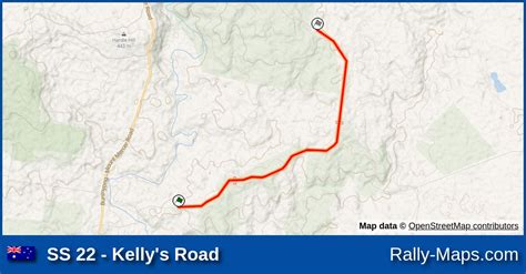 Ss 22 Kellys Road Stage Map Begonia Rally 1979 🌍 Rally