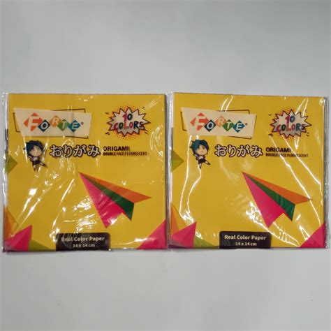 Jual Kertas Lipat Warna Origami Forte Ukuran Kecil 14cmx14cm Isi 20