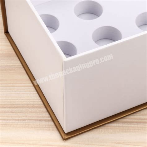 Yiwu Custom Luxury Hot Stamping Gold Foil Rigid Cardboard Gift Box Side