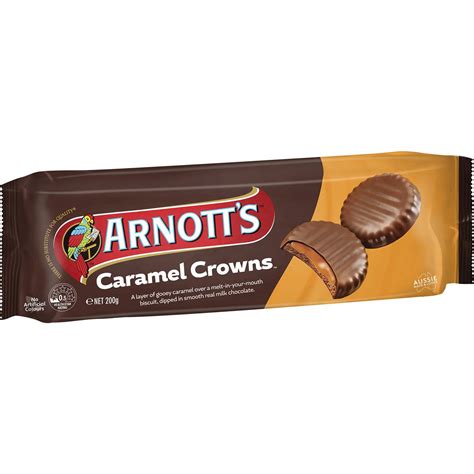 Arnott's Caramel Crown Chocolate Biscuits 200g | Woolworths