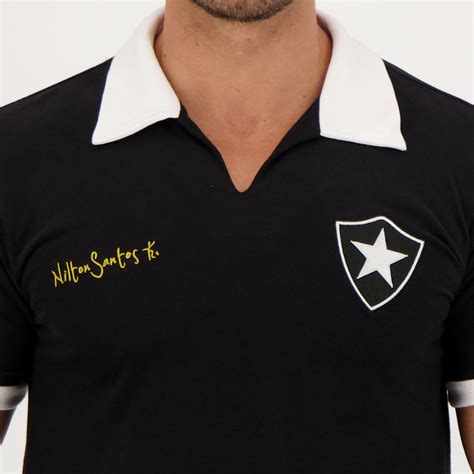 Camisa Botafogo Retrô Nilton Santos Preta FutFanatics