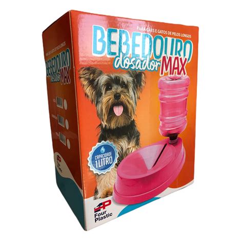 Bebedouro Dosador Max Four Plastic 1L para Cães Ottz Pet Atacado de