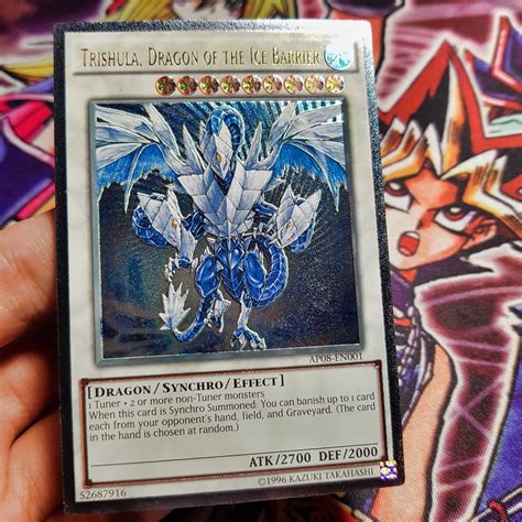 Thẻ Bài Yugioh Chính Hãng Trishula Dragon Of The Ice Barrier Ap08 Ultimate Rare Shopee