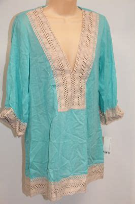 NWT Bar III Swimsuit Bikini Cover Up Dress Size S Moon Struck Aqua EBay