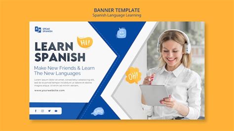 Free Psd Learn Spanish Language Landing Page