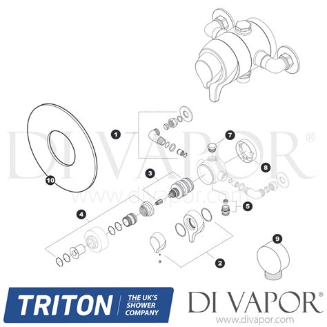 Triton Eden Concentric Thermostatic Mixer Shower Spare Parts Tr Dv 523