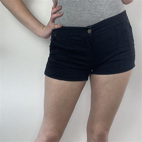 Wal G Black Cotton Hot Pants Denim Shorts Booty Depop