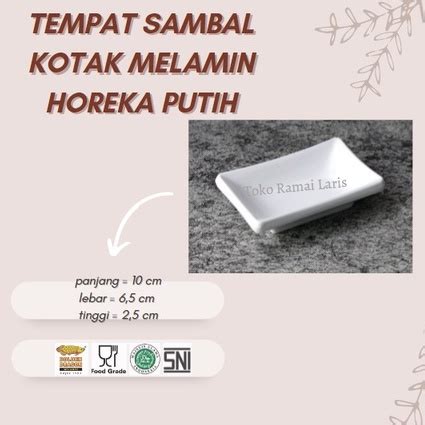 Jual TEMPAT SAMBAL MEWAH P7 Tempat Sambal Melamin Kotak Putih Horeka