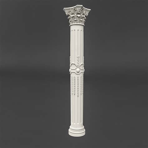 Classic Pattened Column 01 3d Model Turbosquid 1517195