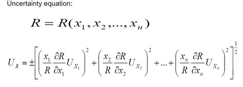 Solved 3. Find the uncertainty equation for the following | Chegg.com