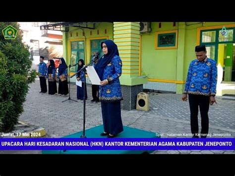 Upacara HKN 17 Mei 2024 Kemenag Jeneponto YouTube