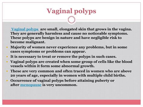 Ppt Vaginal Polyps Causes Symptoms Diagnosis And Treatment