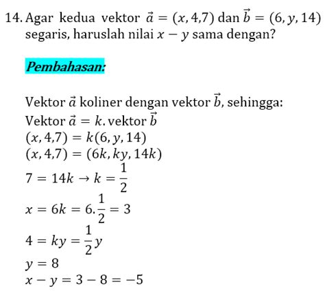 Contoh Soal Dan Pembahasan Vektor Terlengkap Soalskul