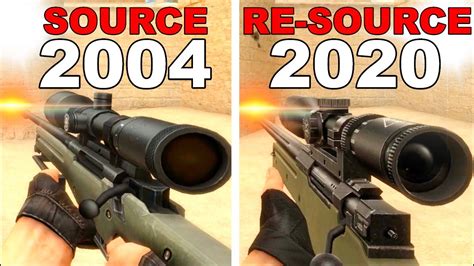 Cs Source Vs Cs Re Source Weapons Comparison Youtube