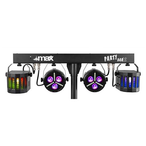 Beamz Partybar 12 Set 2x Par 2x Derby Rock Solid Music