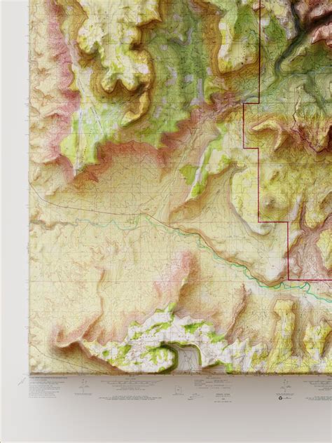 Zion National Park 2d Vintage Topographical Map Print Etsy