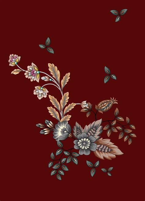 Red Floral Pattern Background