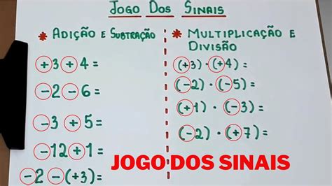 Multiplicação De Numeros Negativos - 9