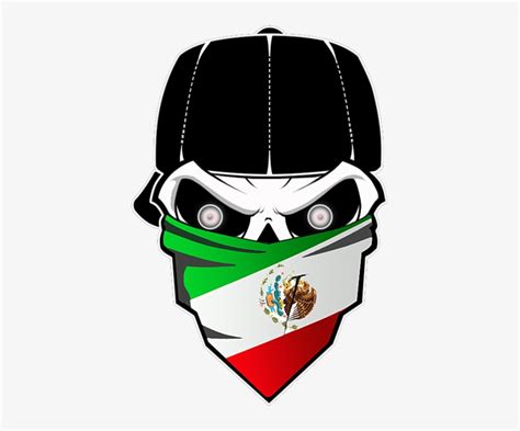 Mexican Flag Skull - Mexican Skull With Flag - 405x600 PNG Download ...