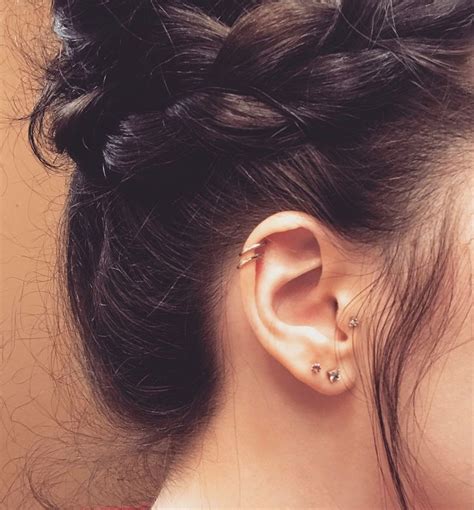 Tragus Piercing Double Lobe Piercing Double Helix Piercing