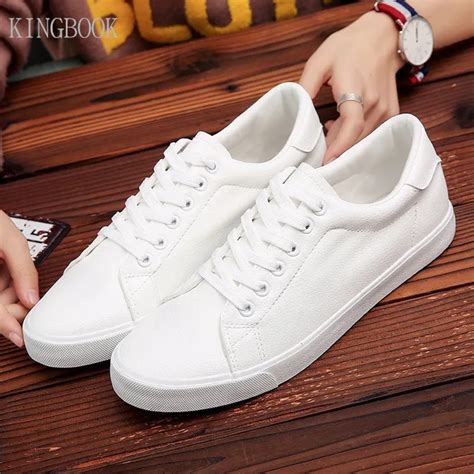 Men S Pure White Leather Sneaker Sports Leisure Board Shoes Lace Up Men