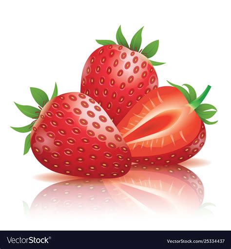 Realistic Strawberry Royalty Free Vector Image