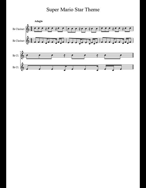 Super Mario Star Theme Sheet Music Download Free In Pdf Or Midi