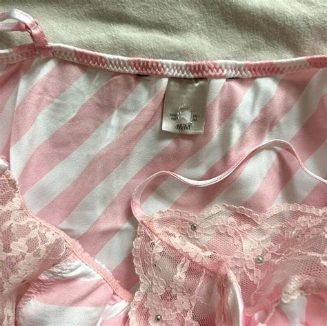 Vintage Victorias Secret Y K Babydoll Lace Satin Mini Dress Lingerie In Pink Etsy Uk