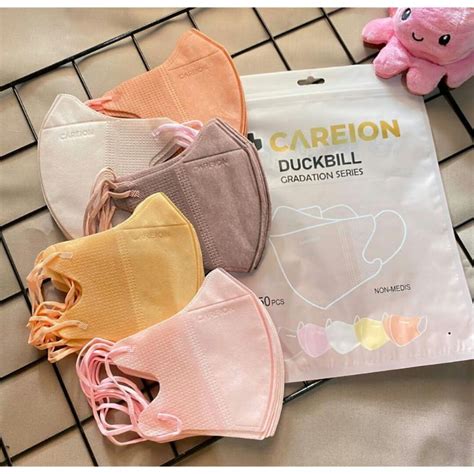 Jual Masker Duckbill Warna Pasten CAREION 3 PLY 50pcs Shopee Indonesia